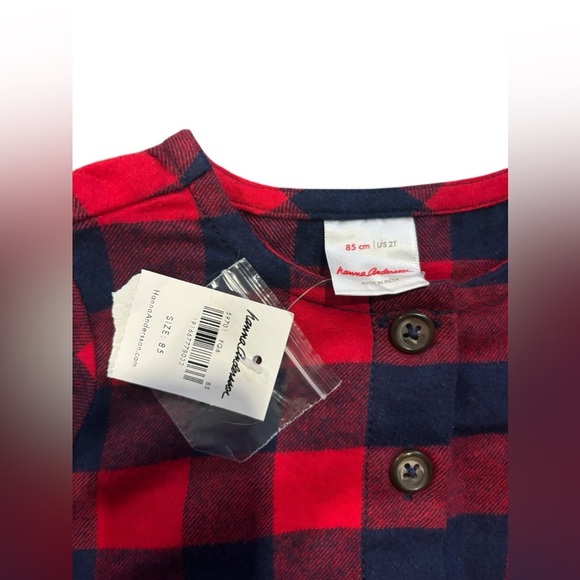 Hanna Andersson ~ Buffalo Plaid Flannel Romper - Picture 3 of 5